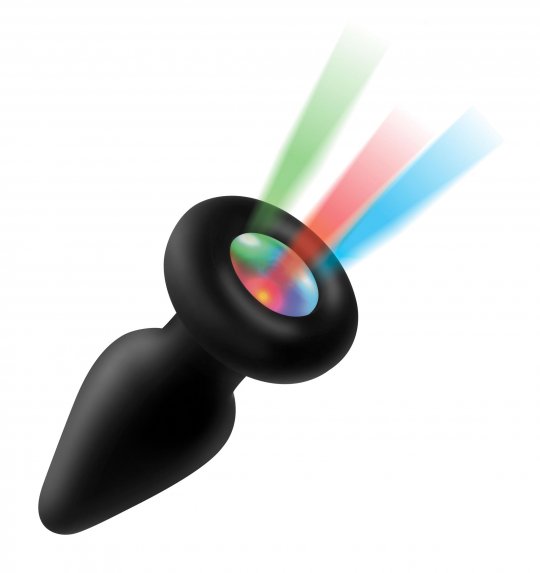 Light Up Silicone Anal Plug - Medium