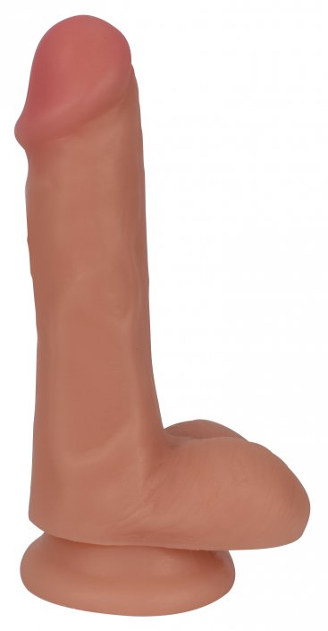 Thinz 6 Inch Slim Dildo with Balls - Light